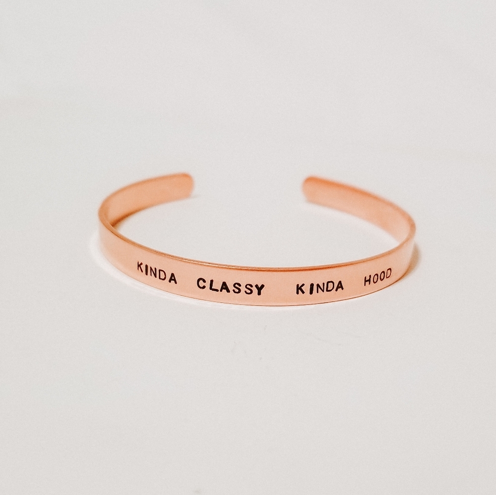 Kinda Classy Kinda Hood Copper Cuff Bracelet